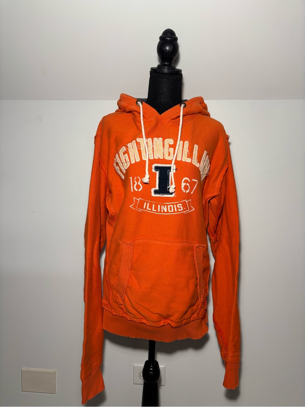 J. America Orange Illinois Graphic Hoodie